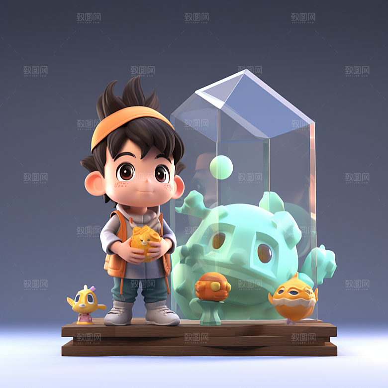 快乐儿童孩童3D模型