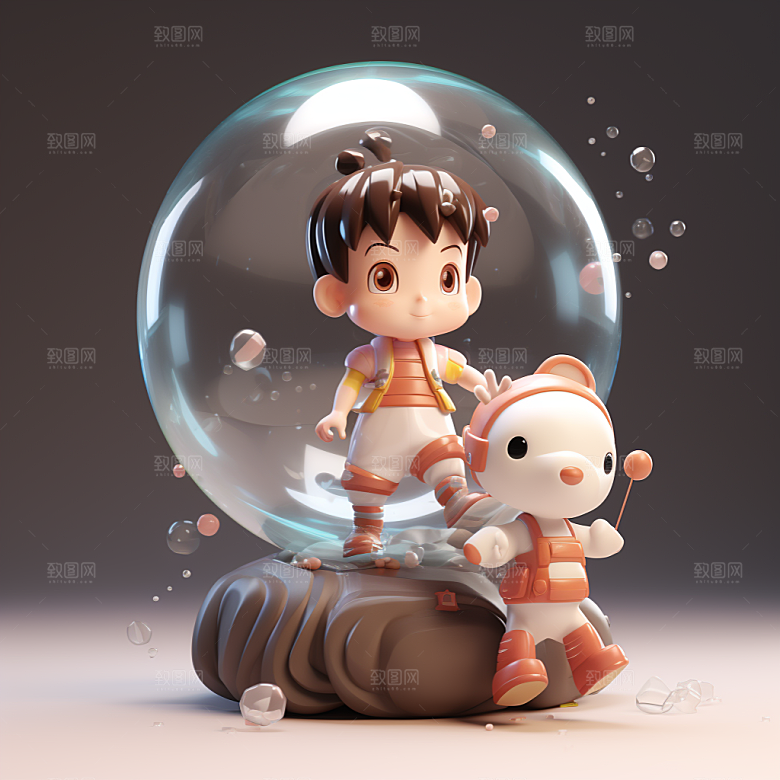 快乐儿童孩童3D模型