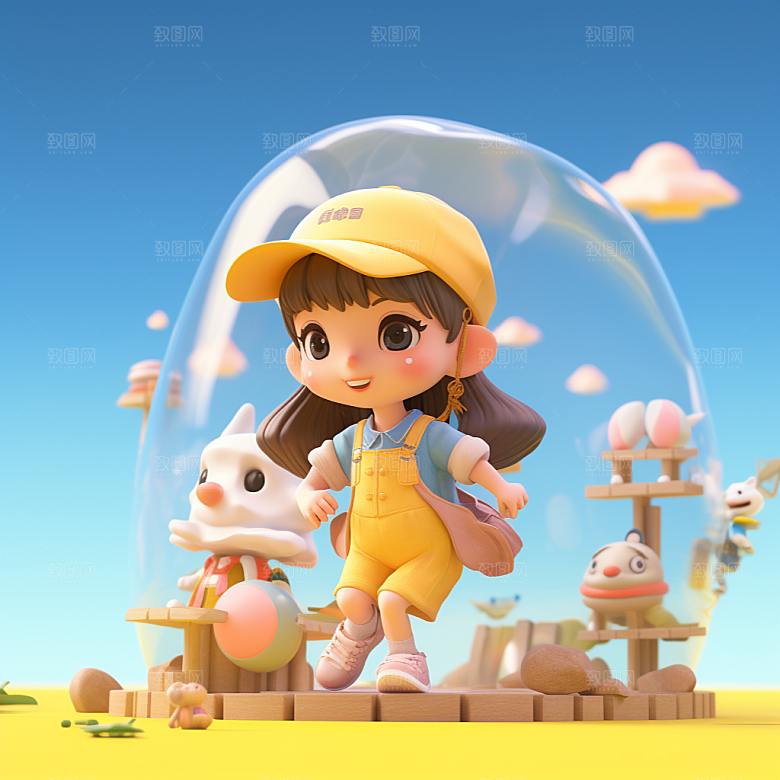 快乐儿童童真IP模型