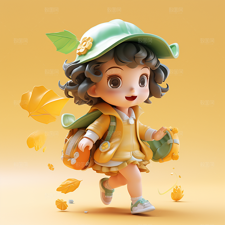 快乐儿童可爱卡通模型