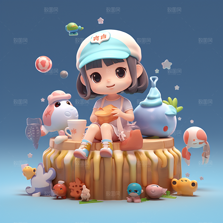 快乐儿童IP孩童模型