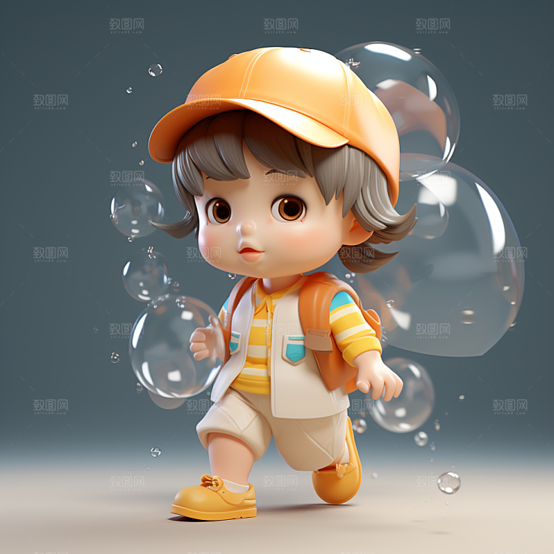 快乐儿童孩童3D模型