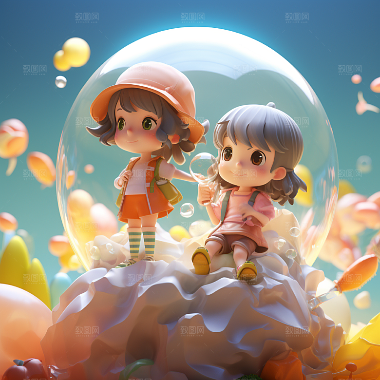 快乐儿童IP形象模型