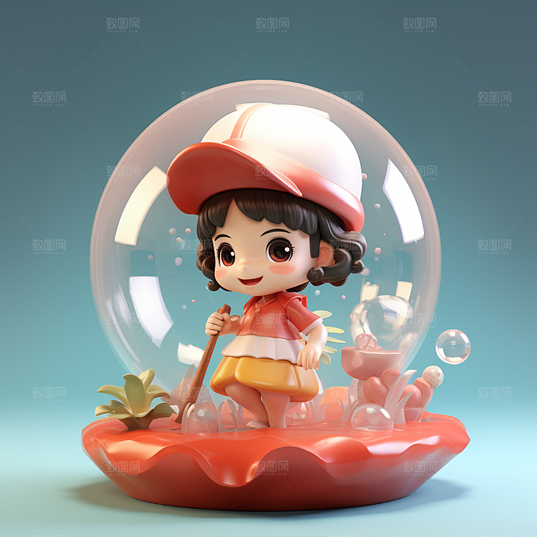 快乐儿童形象可爱模型