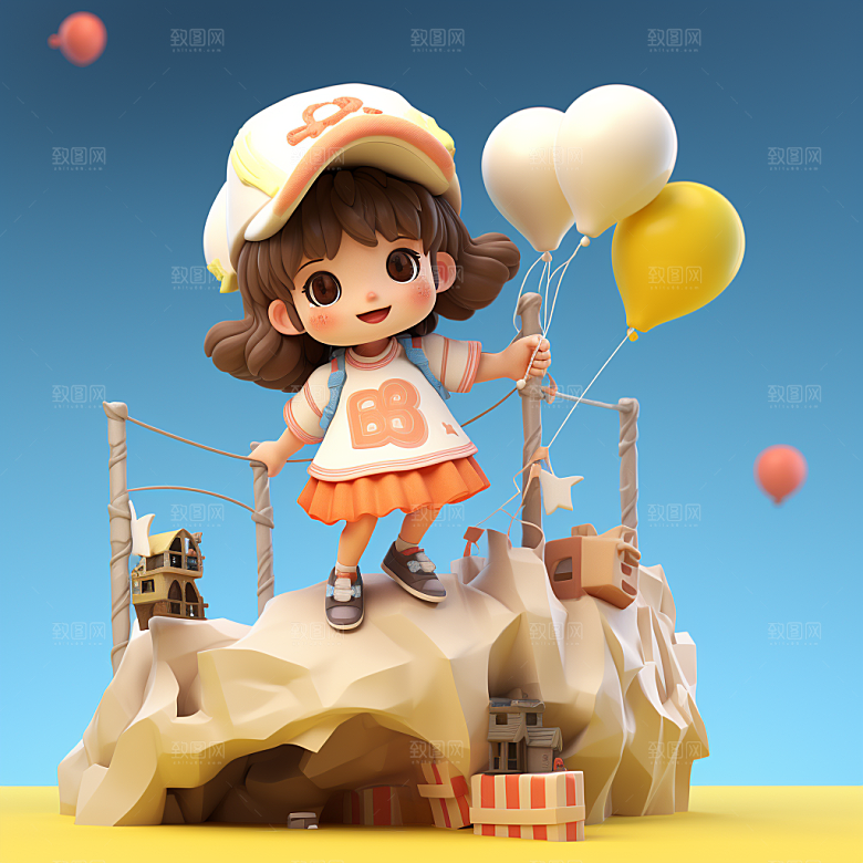 快乐儿童卡通童真模型