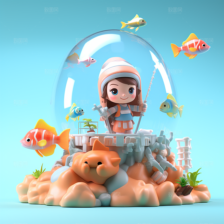 快乐儿童形象IP模型