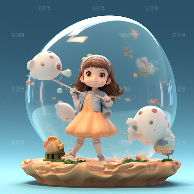 快乐儿童3D可爱模型