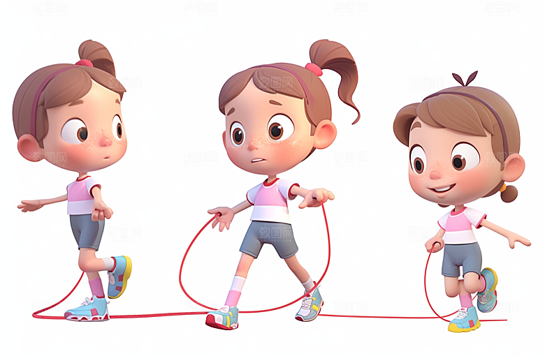 快乐儿童3D人物模型