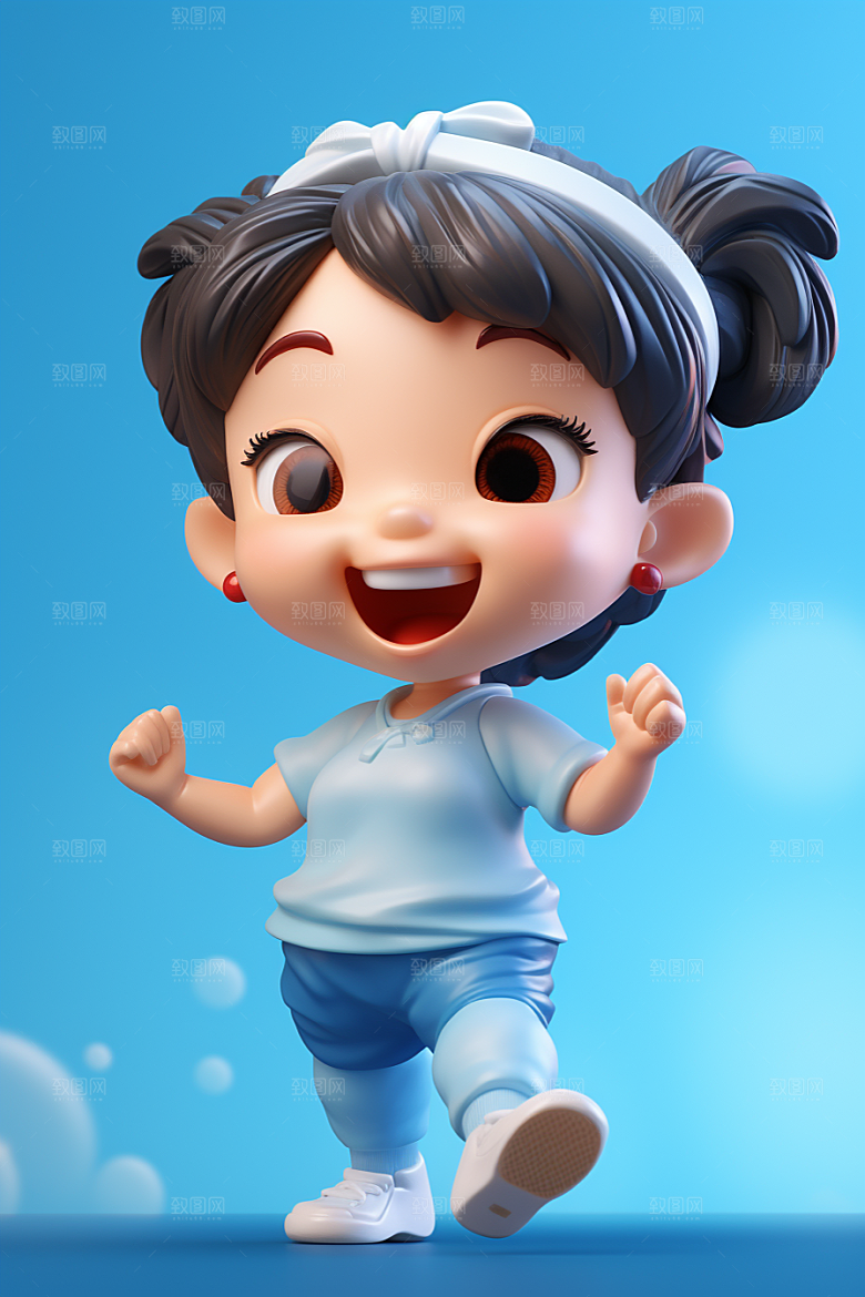 快乐儿童立体IP模型