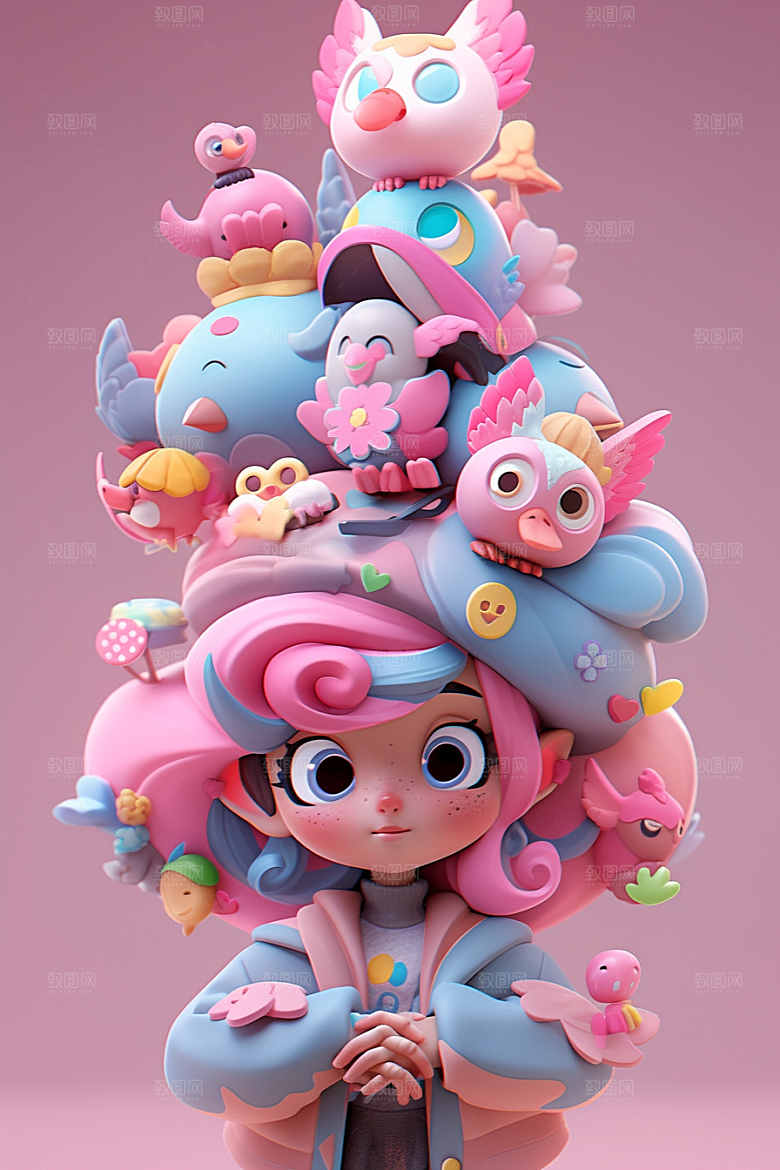 快乐儿童3D立体模型