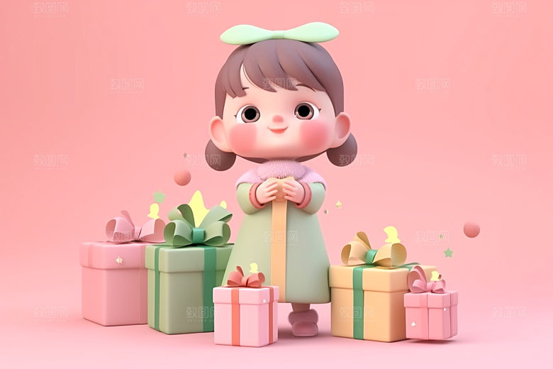 快乐儿童卡通形象模型
