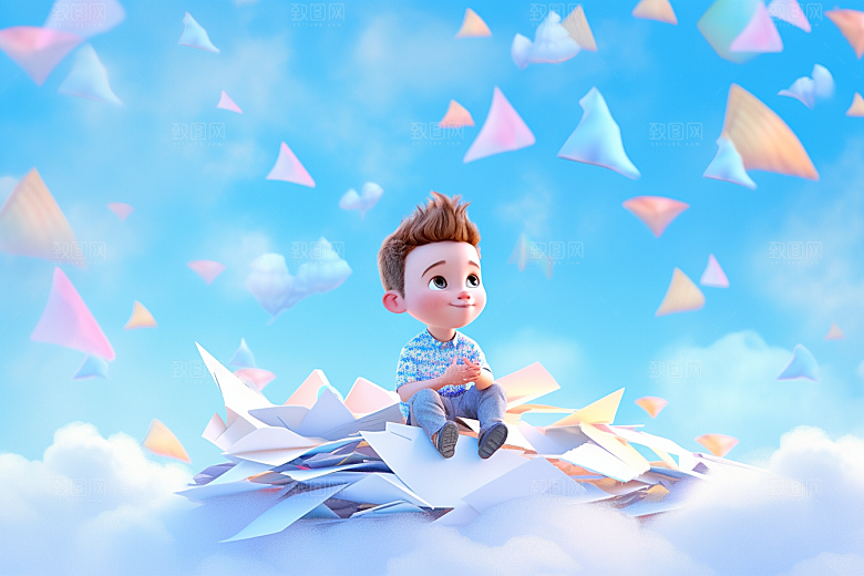 快乐儿童3D人物模型
