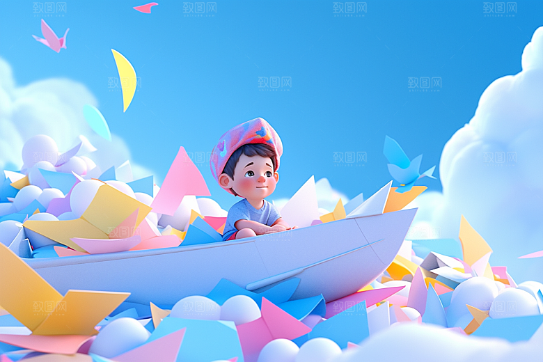 快乐儿童六一儿童节IP模型