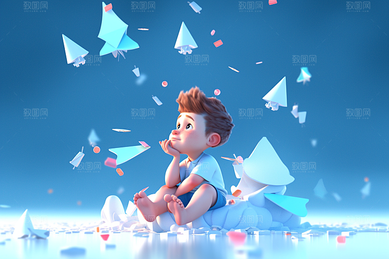 快乐儿童IP六一儿童节模型