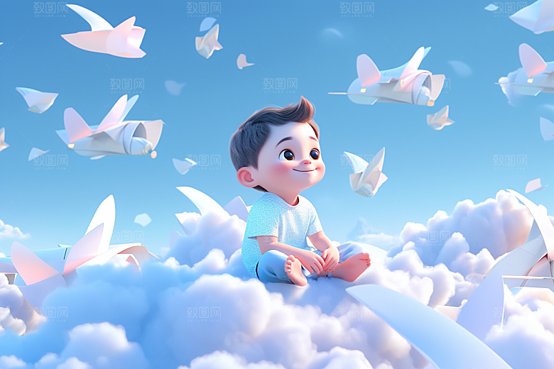 快乐儿童六一儿童节形象模型
