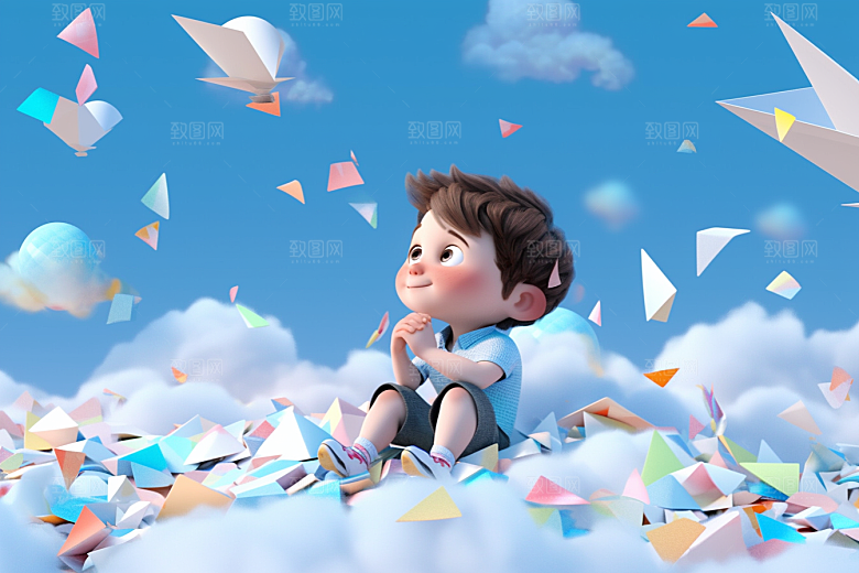 快乐儿童IP孩童模型