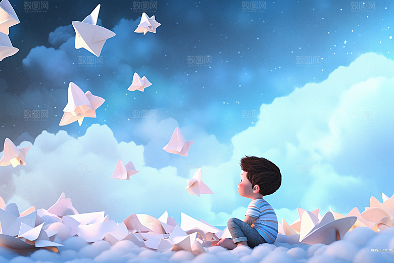 快乐儿童六一儿童节童真模型