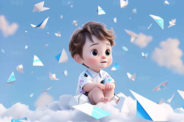 快乐儿童卡通立体模型