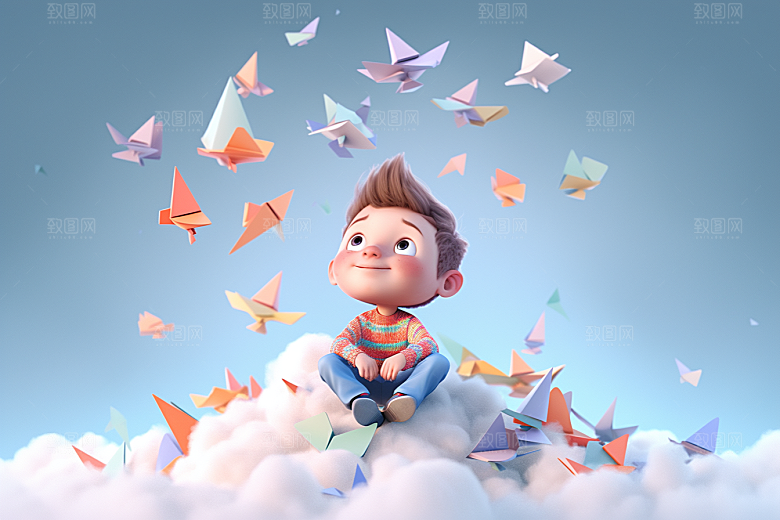 快乐儿童3D可爱模型