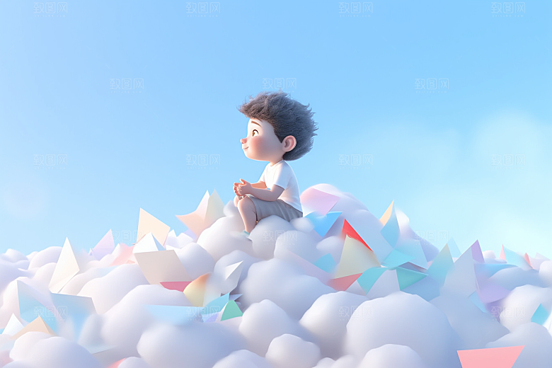 快乐儿童童真3D模型