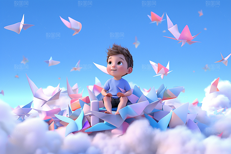 快乐儿童卡通人物模型