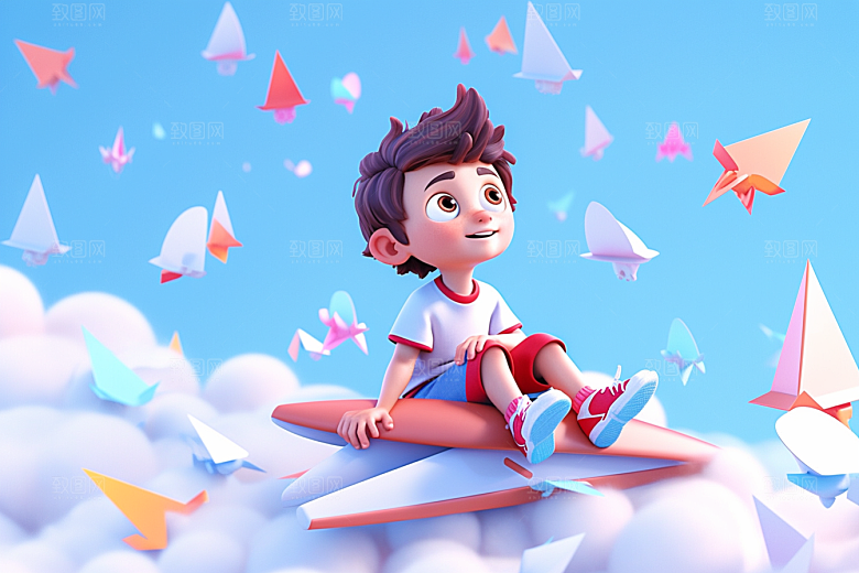 快乐儿童3D六一儿童节模型