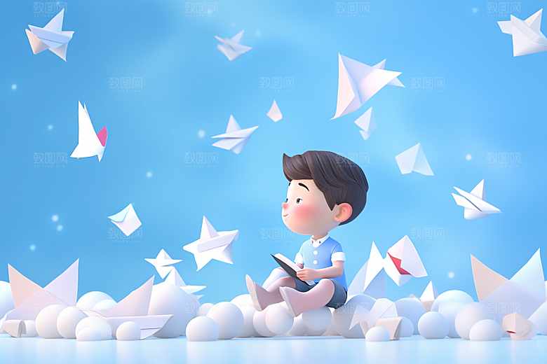快乐儿童3D人物模型