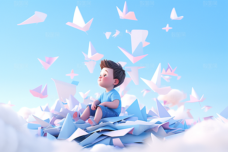 快乐儿童3D可爱模型