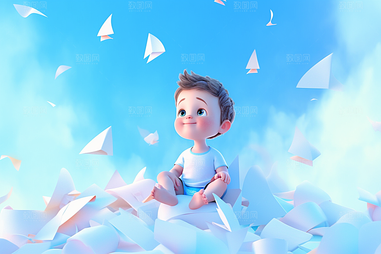 快乐儿童可爱六一儿童节模型