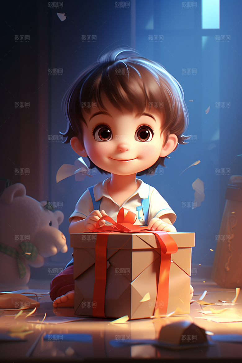 快乐儿童孩童IP模型