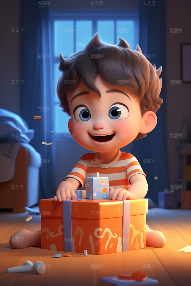 快乐儿童3D人物模型