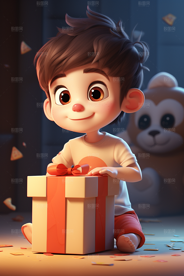 快乐儿童形象3D模型