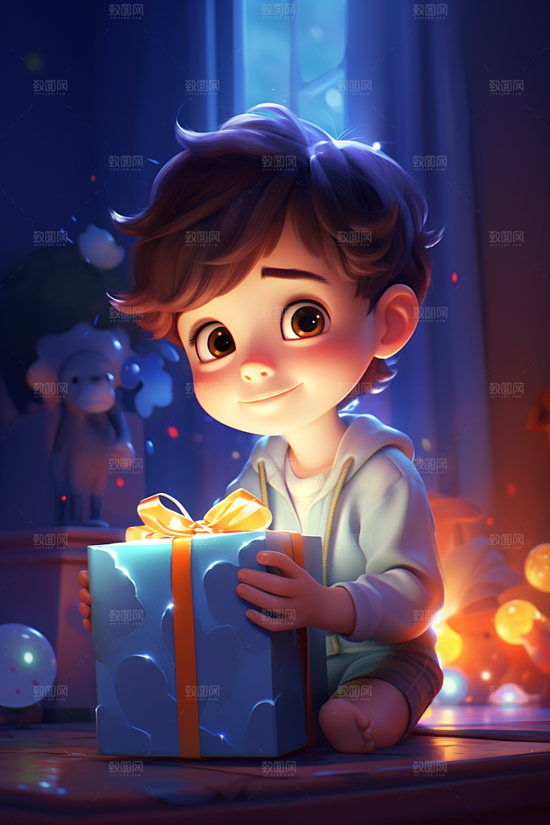 快乐儿童可爱立体模型