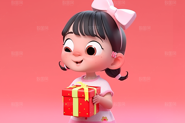 快乐儿童人物IP模型