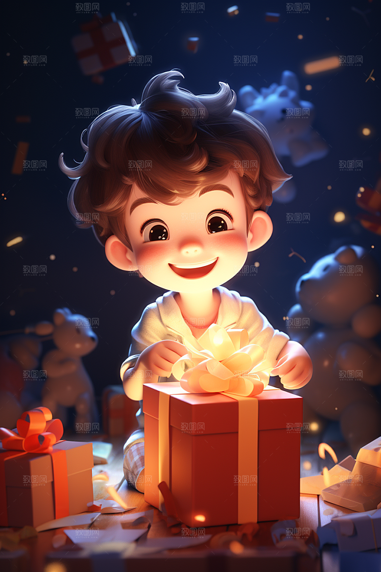 快乐儿童3D人物模型