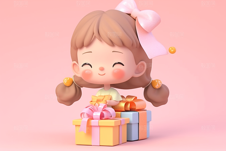 快乐儿童形象立体模型