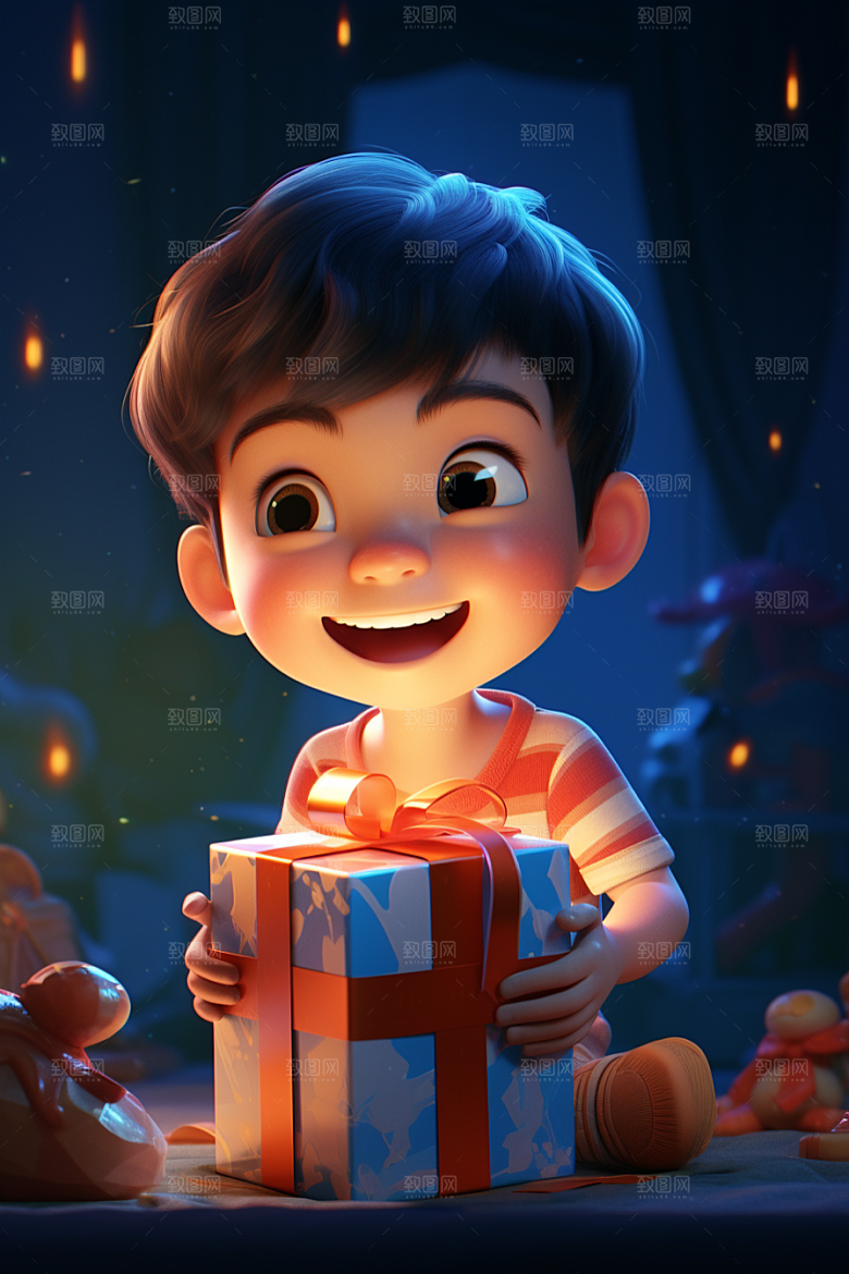 快乐儿童形象3D模型