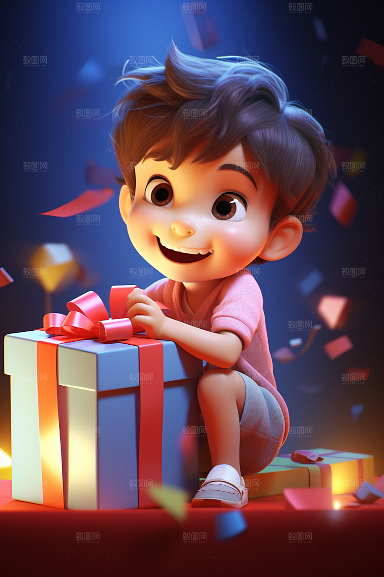 快乐儿童人物IP模型
