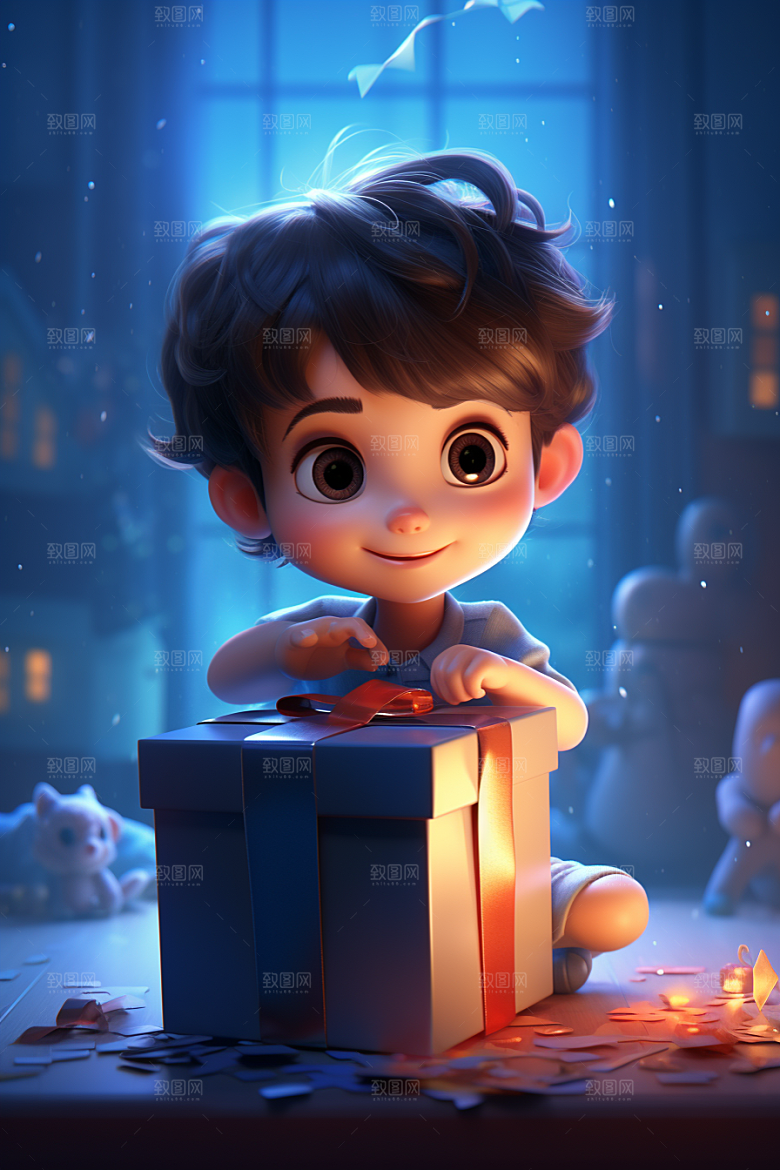 快乐儿童3D卡通模型