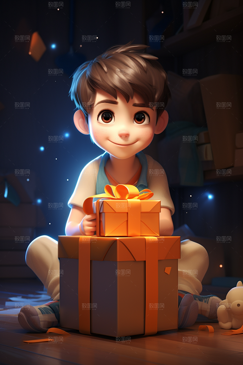 快乐儿童3D人物模型