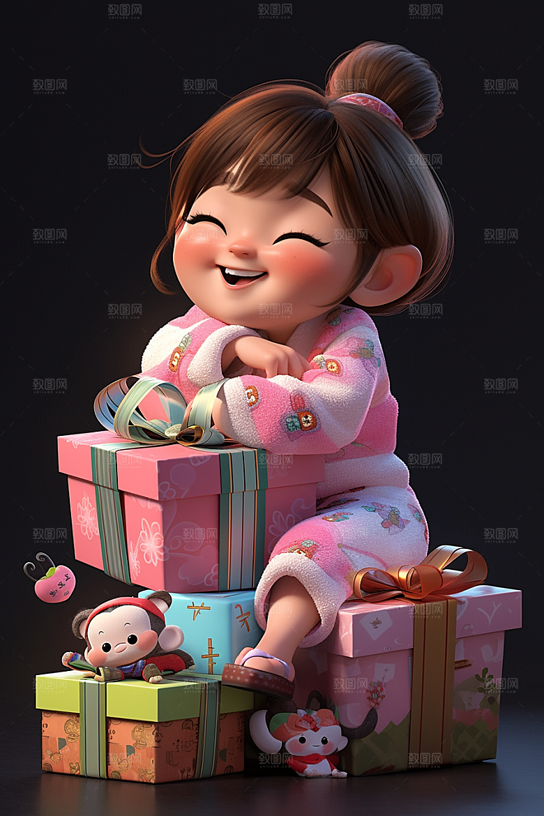 快乐儿童3D立体模型