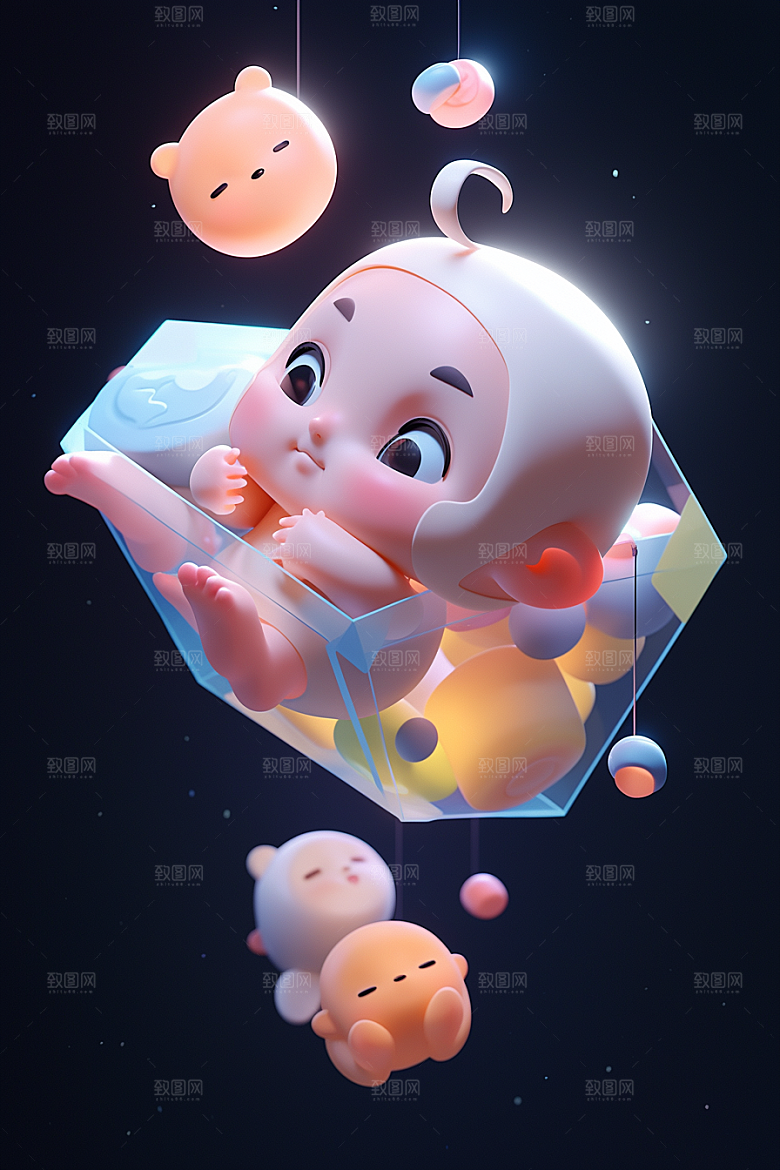 快乐儿童3D六一儿童节模型