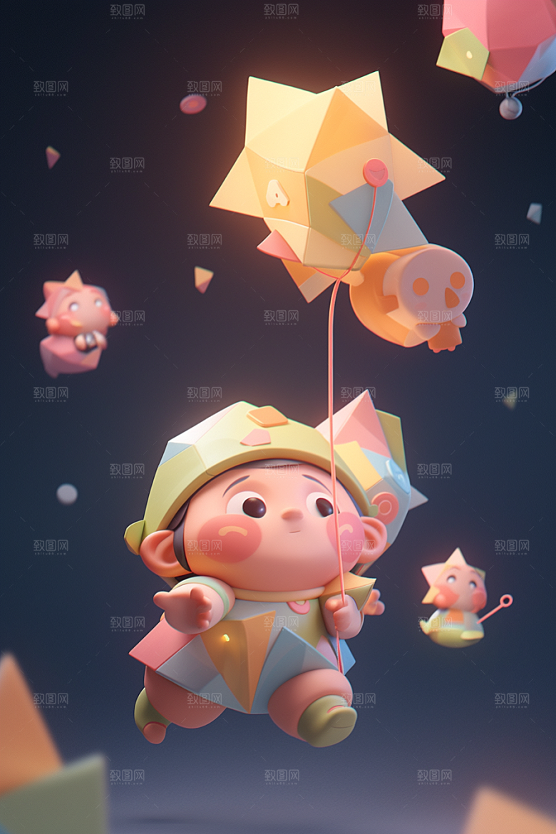 快乐儿童六一儿童节童趣模型