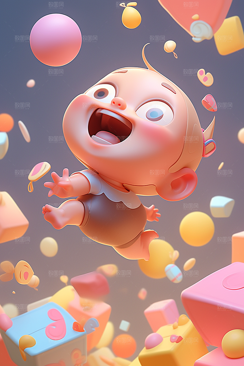 快乐儿童3D童真模型