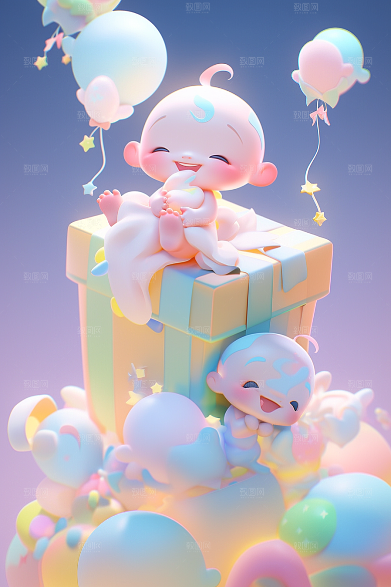 快乐儿童六一儿童节IP模型