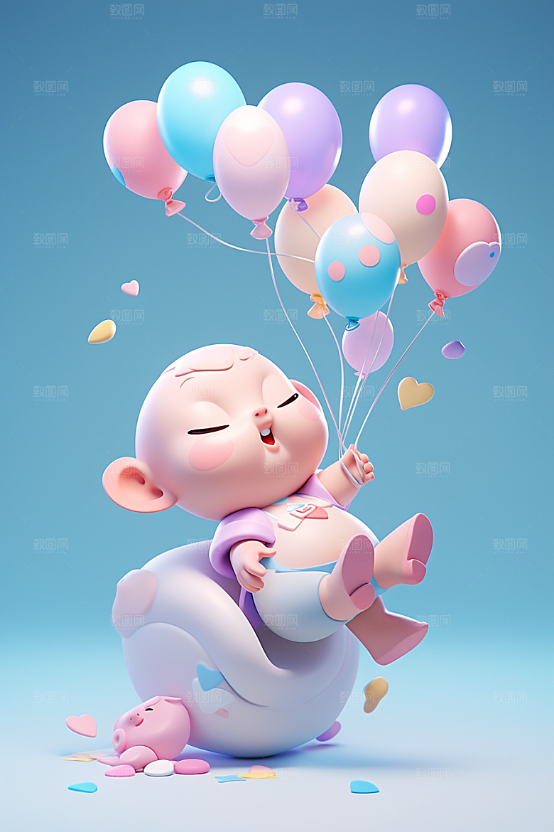 快乐儿童形象卡通模型