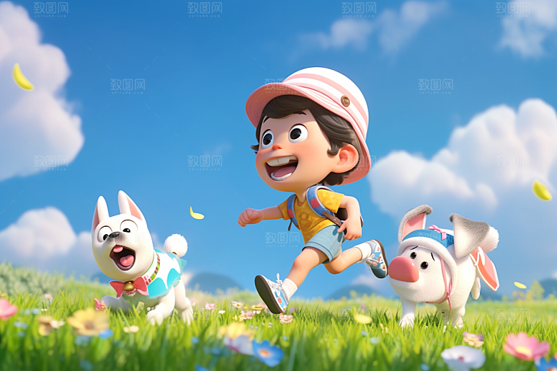 快乐儿童童趣六一儿童节模型