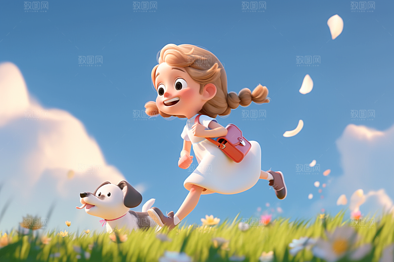 快乐儿童六一儿童节IP模型