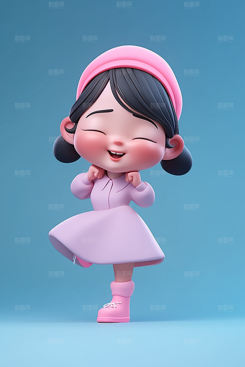快乐儿童孩童3D模型