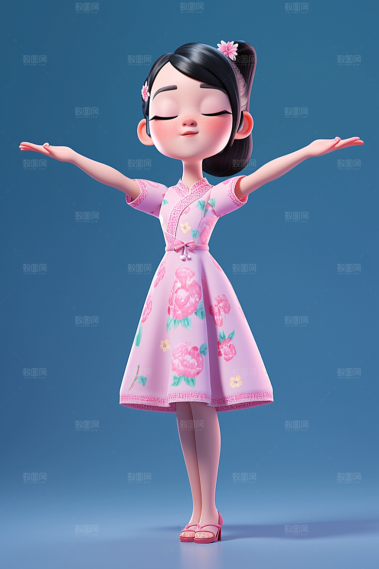 快乐儿童形象可爱模型